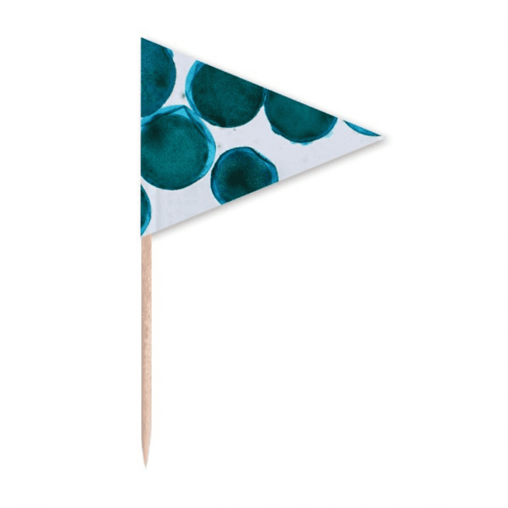 Blue Creature Cell Picture Pattern Toothpick Triangle Cupcake Toppers ...