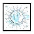 thumbnail image 1 of Blue Crescent Moon With Stars and Moonstone Pendants 30 in x 30 in Framed Painting Canvas Art Print, by Designart, 1 of 4