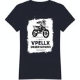 Blue Crew Neck TShirt with Dirt Bike Rider Graphic BEST VPELXX