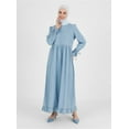 thumbnail image 1 of Blue - Crew neck - Unlined - Modest Dress - Benin, 1 of 5