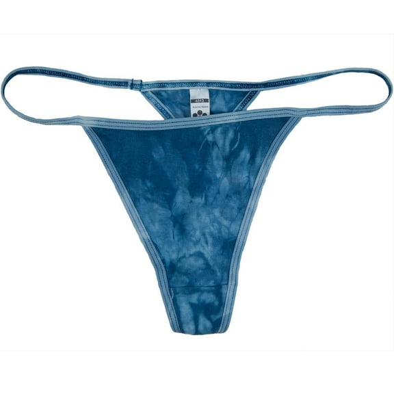Blue Crinkle - Thong Panties - Small