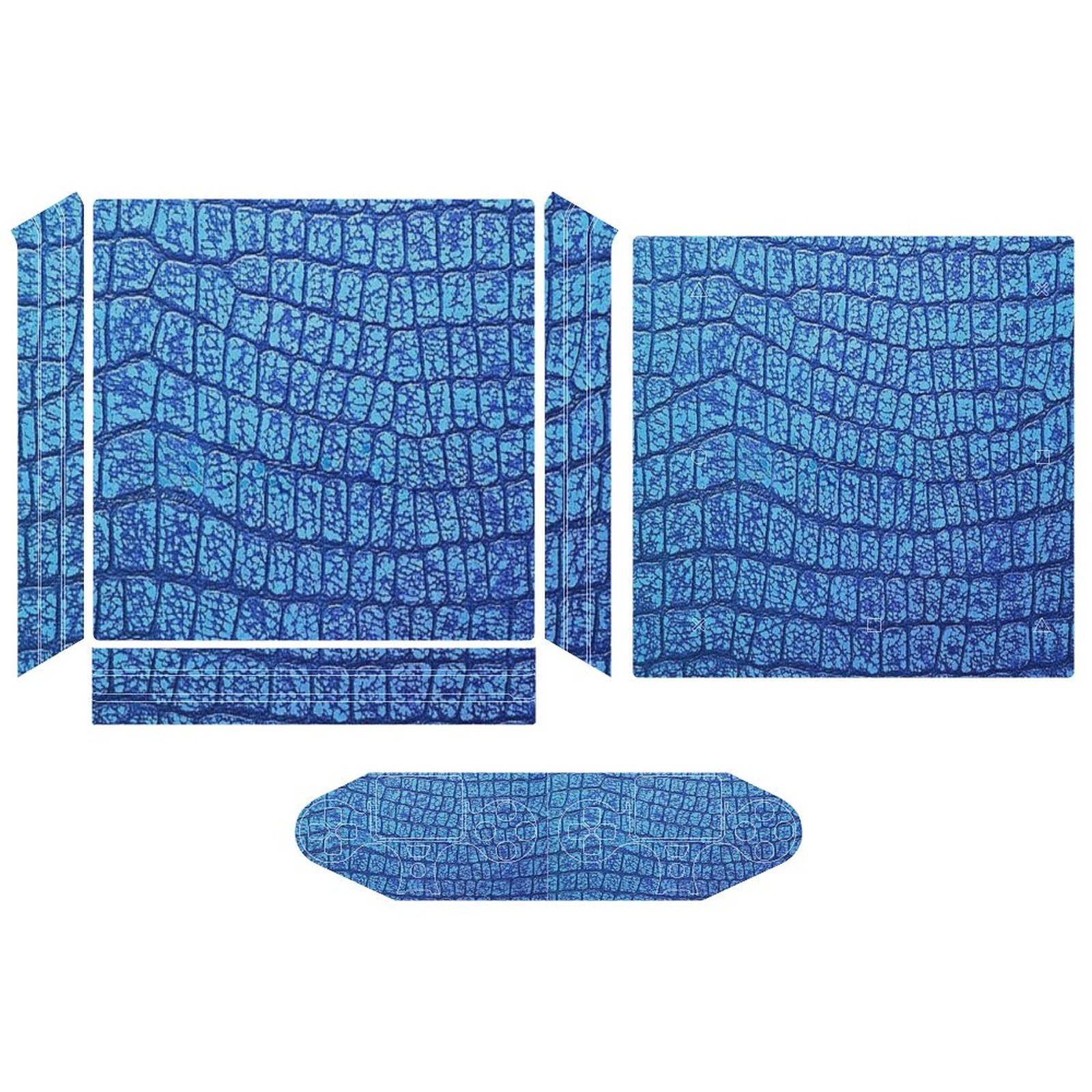 Blue Crocodile Pattern PS4/PS4 Pro/PS4 Slim Skin Sticker For Console ...