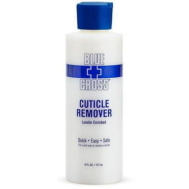 Blue Cross Professional Liquid Cuticle Remover for Feet or Hands, Hydrating and Moisturizing with Lanolin for at Home Manicure/Pedicure Results, 6 fl oz