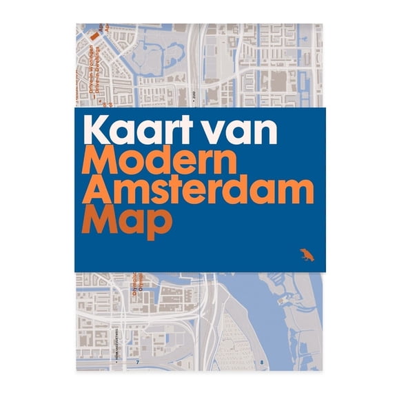 Blue Crow Media Architecture Maps Modern Amsterdam Map: Guide to Modern Architecture in Amsterdam, the Netherlands, (Paperback)