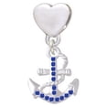 thumbnail image 1 of Blue Crystal Anchor - Heart Charm Bead, 1 of 1