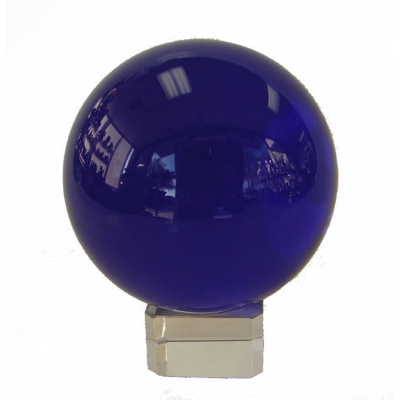 Blue Crystal Ball with Crystal Stand