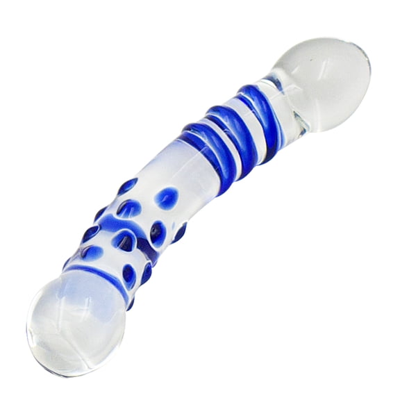 Blue Crystal Glass Body Massager Personal Massage Wand