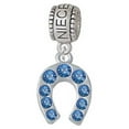 thumbnail image 1 of Blue Crystal Horseshoe - Niece Charm Bead, 1 of 1