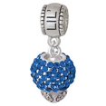 thumbnail image 1 of Blue Crystal Sparkle Spinner - Lil Sister Charm Bead, 1 of 1