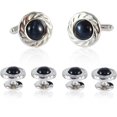 thumbnail image 1 of Blue Cufflinks & Studs Formal Set by Cuff-Daddy, 1 of 1