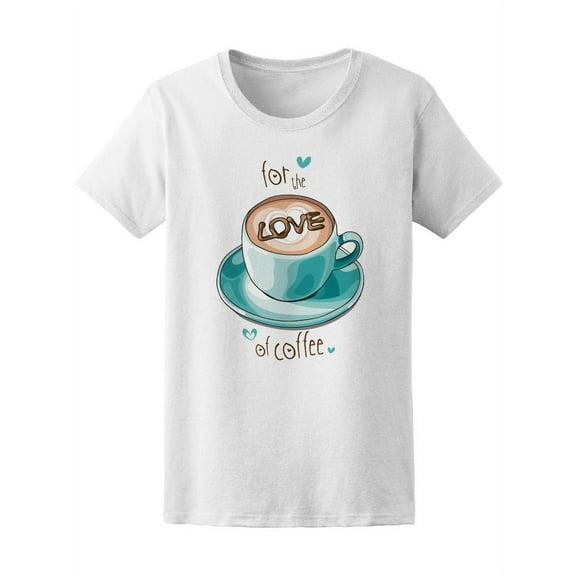 Blue Cup Of Coffee  T-Shirt Women -Image by Shutterstock, Female x-Large