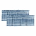 thumbnail image 1 of Blue Curtain Valances for Windows, Kitchen Valance Window Treatments Panel 2 Pack, Vintage Modern Abstract Art Ombre Rod Pocket Short Curtains for Bathroom Bedroom 60 x 18 Inch, 1 of 8