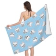thumbnail image 1 of Blue Cute French Bulldog Bath Towel, Highly Absorbent towels for bathroom Quick Drying Microfiber Bath Towels for Body, Soft Shower Towels for Sport, Yoga, SPA, Gym 27x55in, 1 of 5
