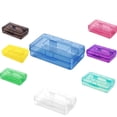 thumbnail image 1 of Blue Cute Hard Pencil Case for Girls, Clear Plastic Pencil Box, Multi-Purpose Crayon Storage Container for Classroom Use, 1 of 6