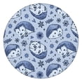thumbnail image 1 of Blue Cute Hedgehog Round Fitted Tablecloth with Elastic Edge,Dining Table Cover Waterproof,Outdoor Round Tablecloth for Camping,Dining,Indoor and Outdoor, 1 of 7