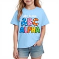 thumbnail image 1 of Blue Cute Lounge T Shirts for Kids Girl Boy Fall Summer Short Sleeve Print Tops Shirts Child 2026 Soft Comfy Clothing Fashion Country Concert Y2K 7 Years, 1 of 9