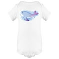 thumbnail image 1 of Blue Cute Watercolor Whale Bodysuit Infant -Image by Shutterstock,  Newborn, 1 of 2