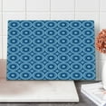 thumbnail image 1 of Blue Cutting Board, Retro Pattern with Grunge Look Classical Revival Tile Design Nested Ring Shapes, Decorative Tempered Glass Cutting and Serving Board, Large Size, Blue Pale Blue, by Ambesonne, 1 of 1