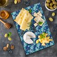 thumbnail image 1 of Blue Cutting Board, Retro Style Vintage Modern Design with Mosaics and Geometrical Squares, Decorative Tempered Glass Cutting and Serving Board, Small Size, Pale Blue Dark Blue, by Ambesonne, 1 of 1