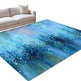 Blue Cyan Bubbles Area Rugs 2.7x5ft Abstract Nature Dreamy Washable Rug ...