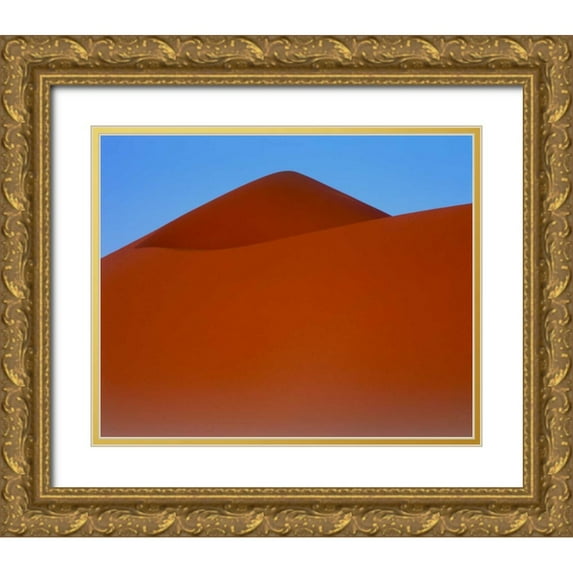Blue, Cyril 18x15 Gold Ornate Wood Framed with Double Matting Museum Art Print Titled - Sand Dune, Sahara