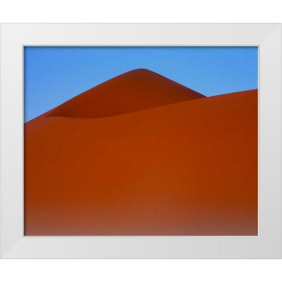 Blue, Cyril 31x26 White Modern Wood Framed Museum Art Print Titled - Sand Dune, Sahara