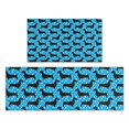 thumbnail image 1 of Blue Dachshunds Dog Kitchen Rugs Sets Of 2,Anti Fatigue Kitchen Mat Rugs Non Slip Washable,Decorative Kitchen Floor Mats for Kitchen,Sink,Laundry,17"x30"+17"x47", 1 of 7