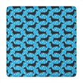 thumbnail image 1 of Blue Dachshunds Dog Square Fitted Tablecloth with Elastic Edge,Square Table Cover,Washable Elastic Table Cover for Home Kitchen Party Decor 34"x34", 1 of 6