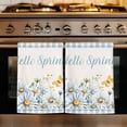 thumbnail image 1 of Blue Daisy Floral Kitchen Towels Set of 4, Spring Country Flower Butterflies Plaid Absorbent Dish Towels for Kitchen, Microfiber Hand Towel, Quick Drying Tea Towel for Cleaning Decorative Dishcloths, 1 of 7