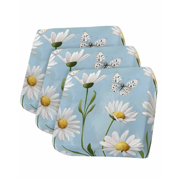Lush Decor Tenda da doccia con volant | motivo floreale vintage chic stile fattoria, turchese chiaro, 182,9 x 182,9 cm