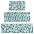 thumbnail image 1 of Blue Daisy Flower Floral Pattern Kitchen Rugs Sets Of 3,Kitchen Runner Rugs Non Skid Washable,Decorative Kitchen Floor Mats for Kitchen,Sink,Laundry,17"x30"+ 17"x47" + 17"x59", 1 of 6