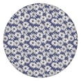 thumbnail image 1 of Blue Daisy Flower Floral Pattern Round Fitted Tablecloth with Elastic Edge,Dining Table Cover Waterproof,Outdoor Round Tablecloth for Camping,Dining,Indoor and Outdoor, 1 of 7