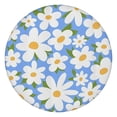 thumbnail image 1 of Blue Daisy Flower Green Leaves Pattern Round Fitted Tablecloth with Elastic Edge,Dining Table Cover Waterproof,Outdoor Round Tablecloth for Camping,Dining,Indoor and Outdoor, 1 of 7