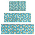 thumbnail image 1 of Blue Daisy Flower Pattern Kitchen Rugs Sets Of 3,Kitchen Runner Rugs Non Skid Washable,Decorative Kitchen Floor Mats for Kitchen,Sink,Laundry,17"x30"+ 17"x47" + 17"x59", 1 of 6