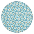 thumbnail image 1 of Blue Daisy Flower Pattern Round Fitted Tablecloth with Elastic Edge,Dining Table Cover Waterproof,Outdoor Round Tablecloth for Camping,Dining,Indoor and Outdoor, 1 of 7