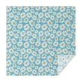 thumbnail image 1 of Blue Daisy Flower Pattern Square Tablecloth,Waterproof Square Table Cover,Wipeable Spillproof Washable Table Cover for Home Kitchen Party Decor 52"x52"(132x132cm), 1 of 6