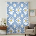 thumbnail image 1 of Blue Daisy Sheer Curtains 96 Inches Long for Living Room, Spring Floral Elegant Pastoral Botanical Light Filtering Privacy Drapes, Breathable Semi Sheer Window Treatment for Bedroom Dining Room, 1 of 9
