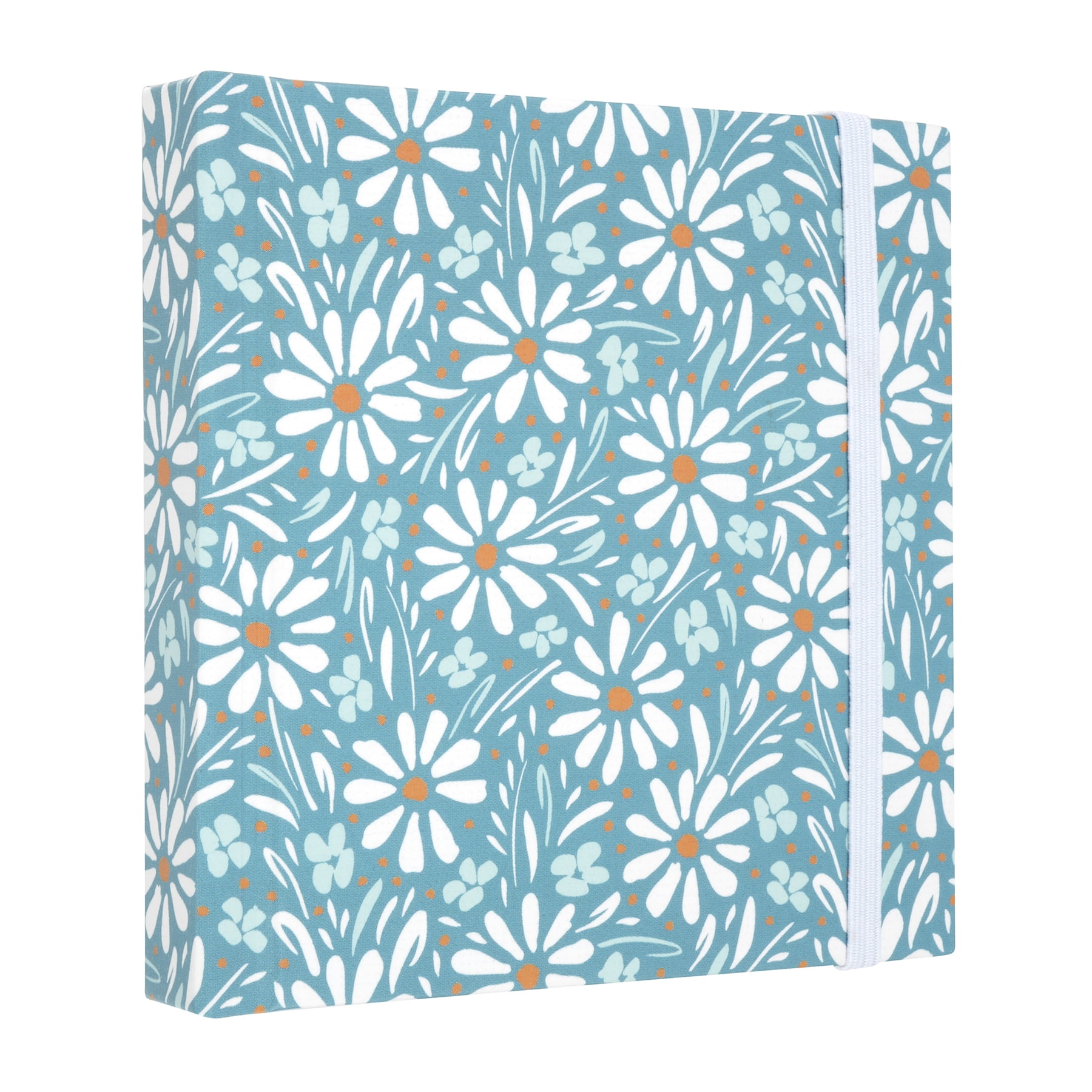 Blue Daisy Acid-Free Sketchbook with Elastic Closure - 4" x 4"