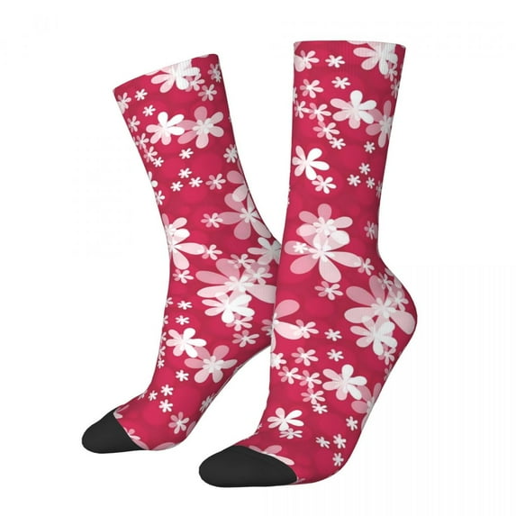 Blue Daisy Socks Winter Beautiful Flower Print Stockings Vintage Women Men Comfortable Soc
