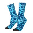 thumbnail image 1 of Blue Daisy Socks Winter Beautiful Flower Print Stockings Vintage Women Men Comfortable Soc, 1 of 7