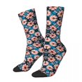 thumbnail image 1 of Blue Daisy Socks Winter Beautiful Flower Print Stockings Vintage Women Men Comfortable Soc, 1 of 7