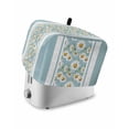 thumbnail image 1 of Blue Daisy Toaster Cover 4 Slice, Large Kitchen Appliance Covers, Farmhouse Floral Blue Striped Toaster Oven Cover with Loop, Bread Machine Cover Polyester Dust Cover Protection, 1 of 4