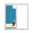 thumbnail image 1 of Blue Daisy Vase Window Privacy Film, Spring Floral Modern Art Static Cling UV Sun Blocking Tint Film Heat Control Windows Films for Bedroom Bathroom, Window Stickers 29.5"x78.7", 1 of 8