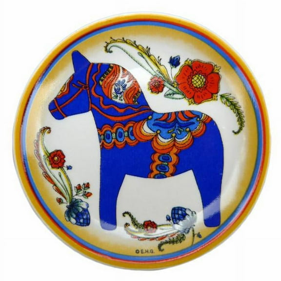 Blue Dala Horse Magnet Plate