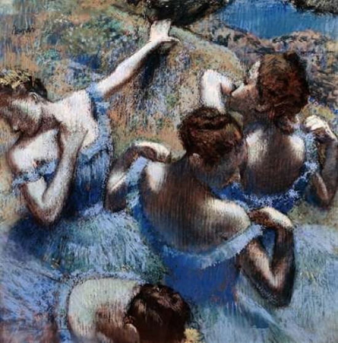 Blue Dancers - Les Danseuses Bleues Canvas Art - Edgar Degas (24 x 24)