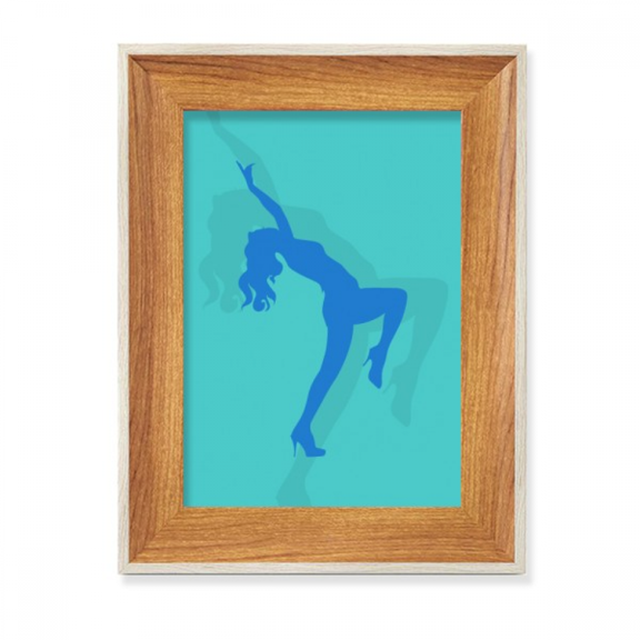 Blue Dances Plump Girl Desktop Wooden Photo Frame Display Picture Art Painting Multiple Sets
