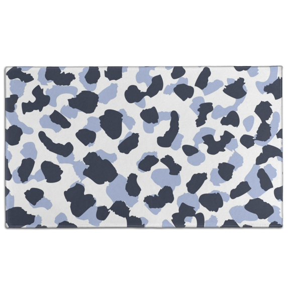 Blue and Dark Blue Leopard Pattern Door Rugs,Washable Non Slip Door Mats Indoor,Decorative Door Mats,Entry Mat Indoor for Entrance,Bedroom,Kitchen,Bathroom,17"x30"
