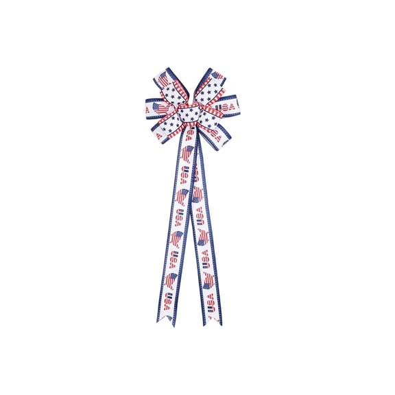 Blue Decorations, Red Decor, Bow Party Decorations, Five Pointed Star Pattern, 18X30 In, Fourth of July Backyard Party, Hanging Accent, 1 Pc