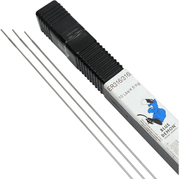 Blue Demon ER316L X 1/16in X 36in X 10 lb Box stainless steel TIG welding rod