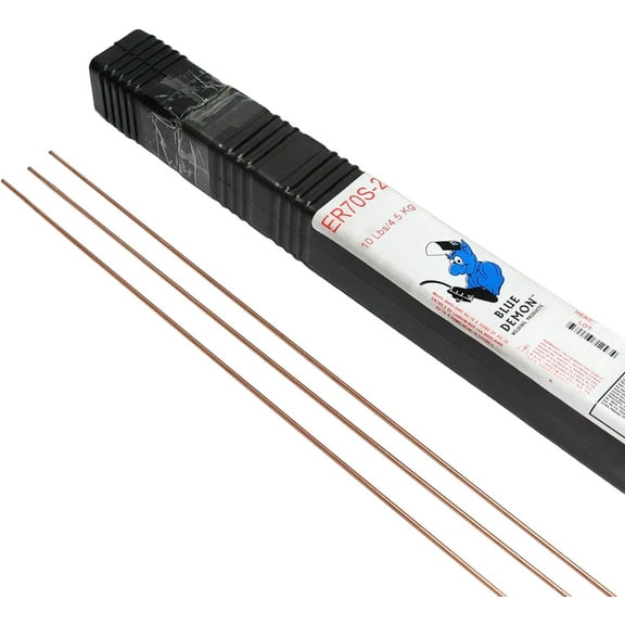Blue Demon ER70S-2 X 3/32 X 36in X 10 lb Box premium carbon steel TIG welding rod